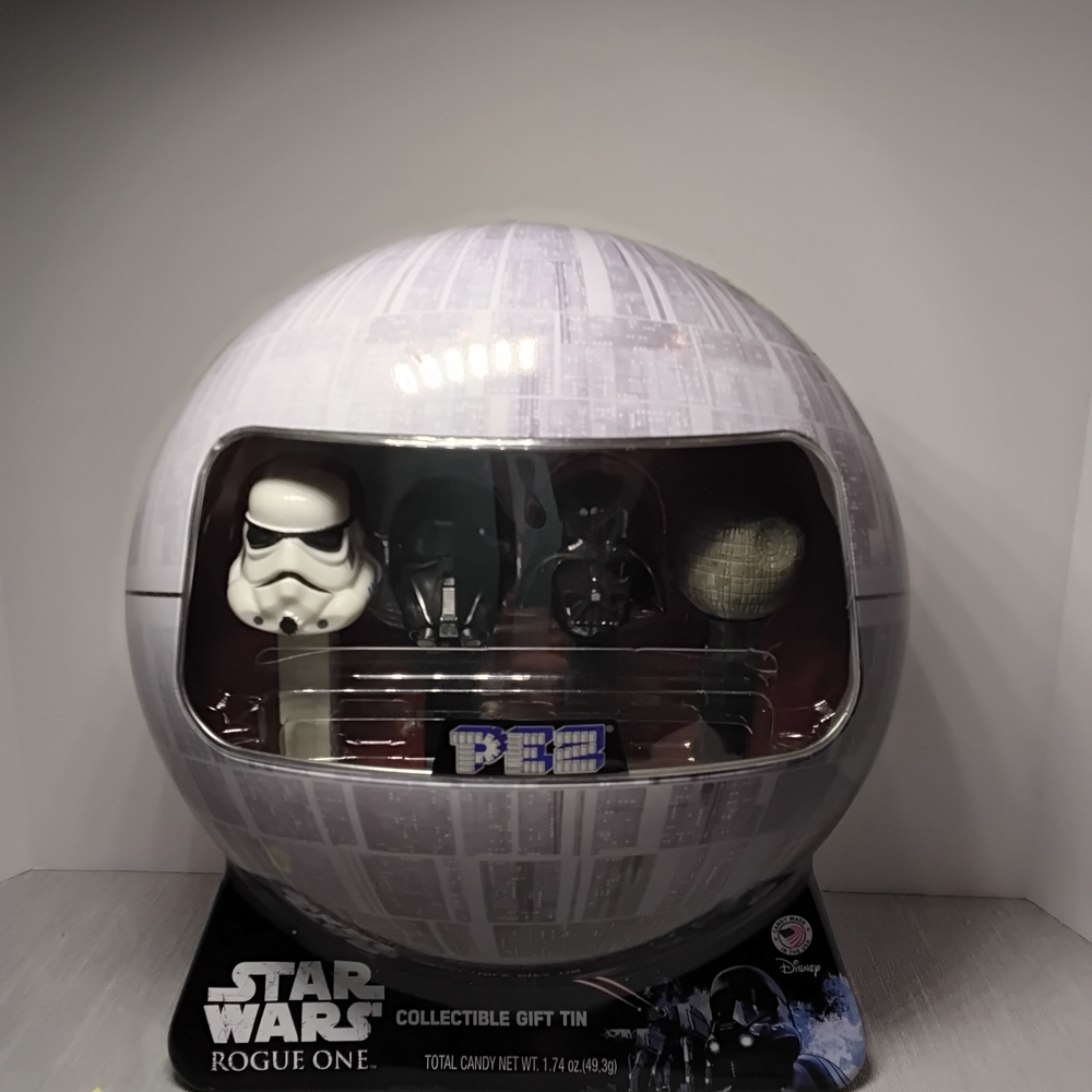 NIP PEZ Star Wars ROGUE ONE Death Star Collectable Tin